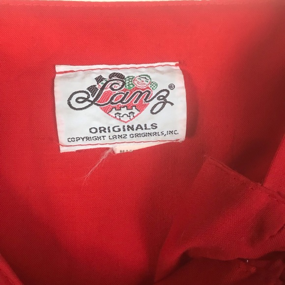 Vintage red smock top - Picture 8 of 8